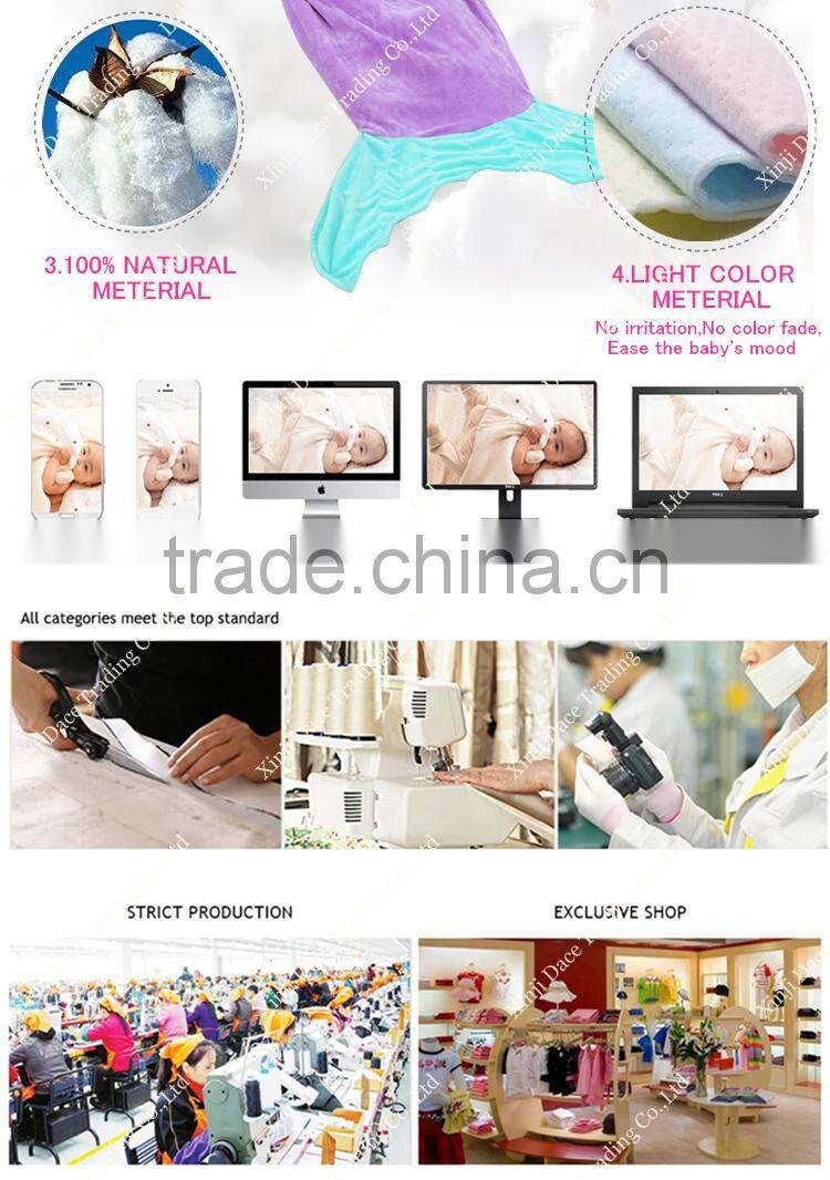 Wholesale children mermaid blankets kids sleeping bag