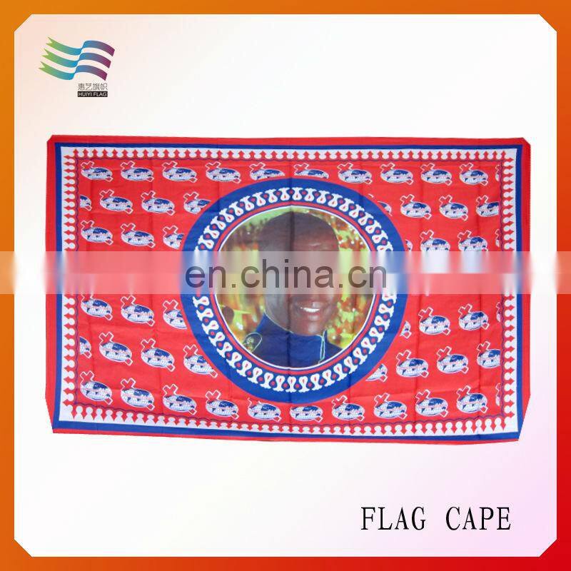 Custom Sports Purple Silk Fan Body Cape Flag 2014 World Cup