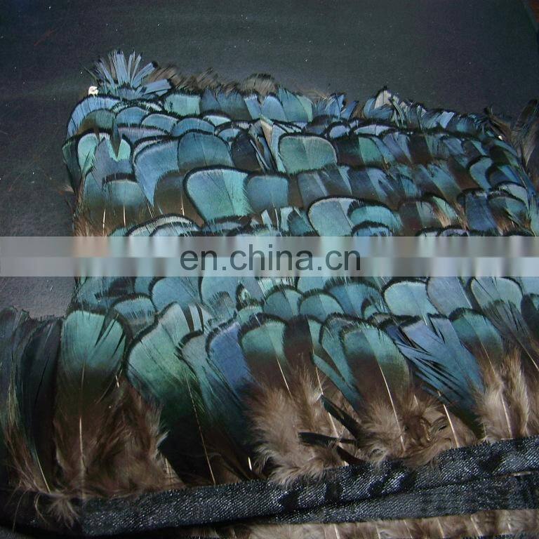 Garment ornament Largo zona plumas red feather collar strip MW-0185