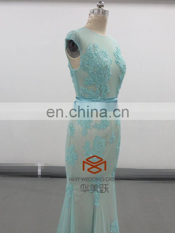 Turquoise Mermaid Homecoming Dresses HMY-D296 Floor Length Prom Free Prom Dresses