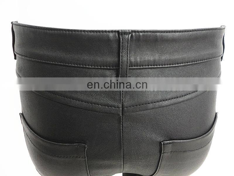 wholesale stretch leather leggings stretch pants genuine leather pants for women