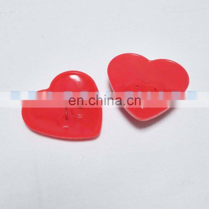 Red heart pattern AM/RF system supermarket Alarming security tag for children clothing (CE/ISO)