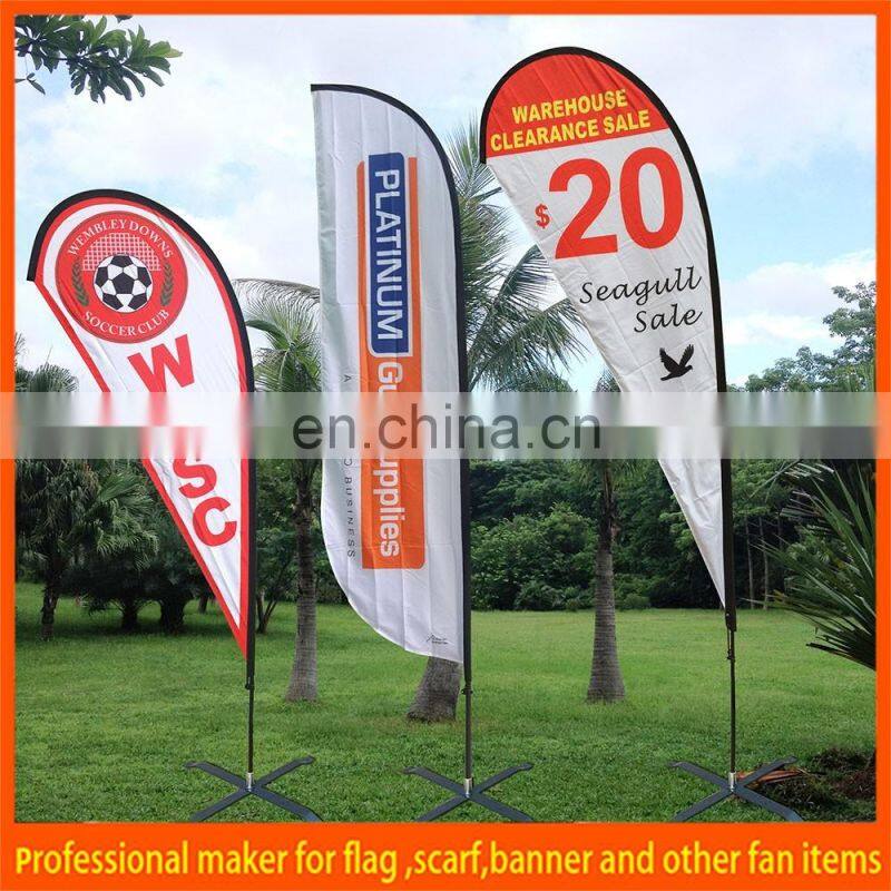 polyester beach flag for promo and advertising