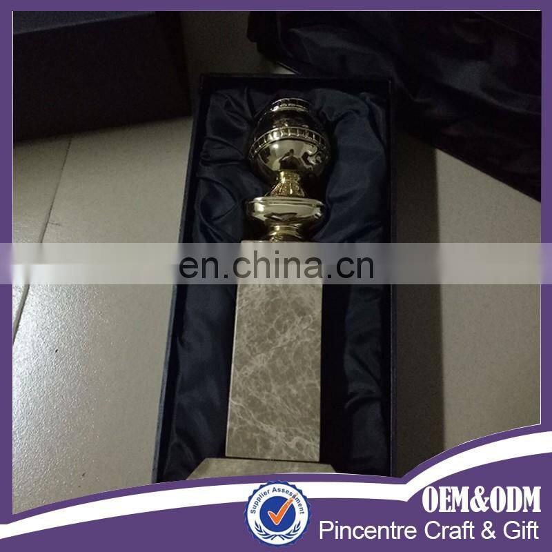 wholesale crystal replica America music award trophy with wood base