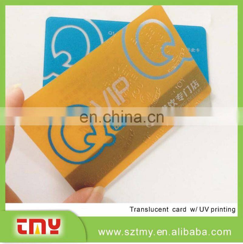 Transperent UV printing plastic PVC Business Card