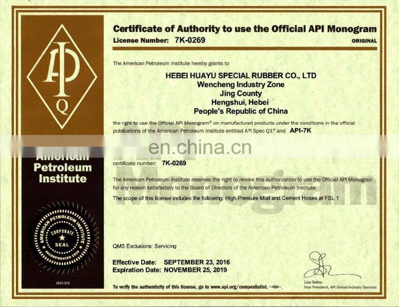 API 7K 5000PSI high quality drilling armored hose