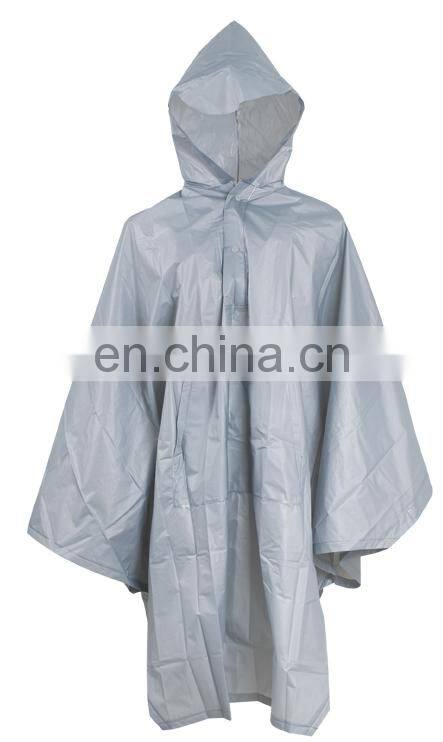 PROMOTIONAL RED PEVA HOODED RAINCOAT EVA RAINCOAT