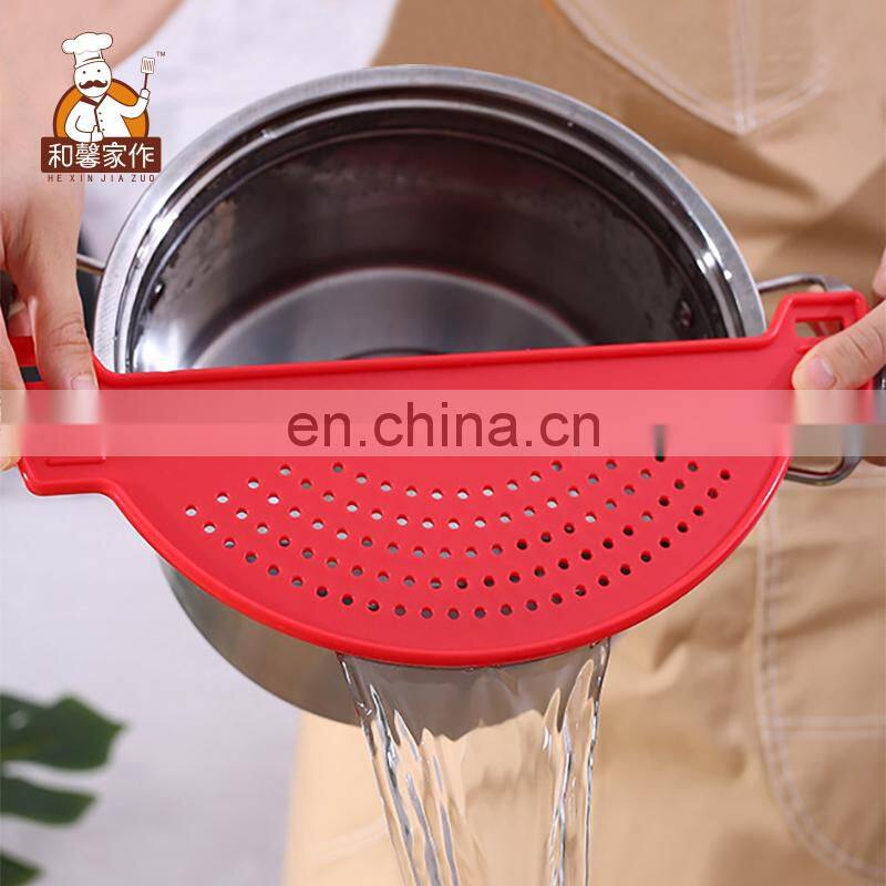 Kitchen Tool Food Sifting Washing Drainer Plastic Pot Strainer