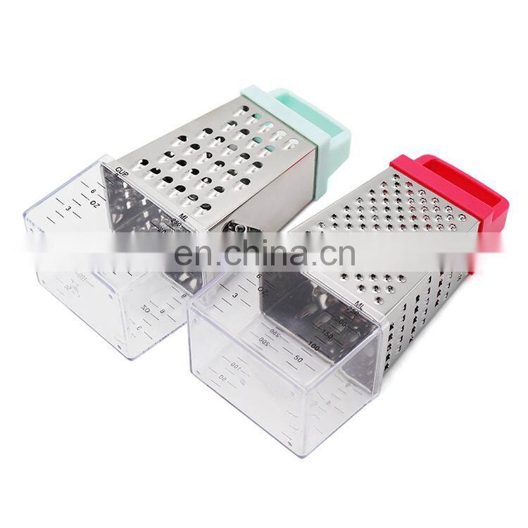 Fruit And Vegetable Tools 4-Sided Stainless Steel Cheese Potato Box Grater