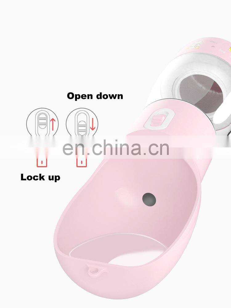 Wholesale Factory Manufacturer Custom Logo Plastic Travel Drink Feeder Portable Food Pet Dog Water Bottle