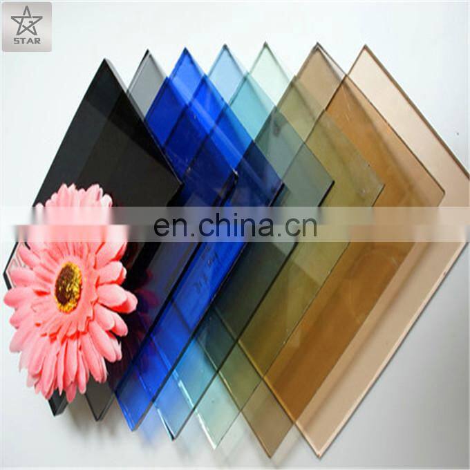 5mm Cutting Size Blue Color Tinted Glass For Windows