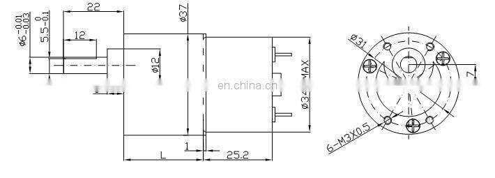 37A3525 with 3525 motor gear motors with spur gears box for vending machine