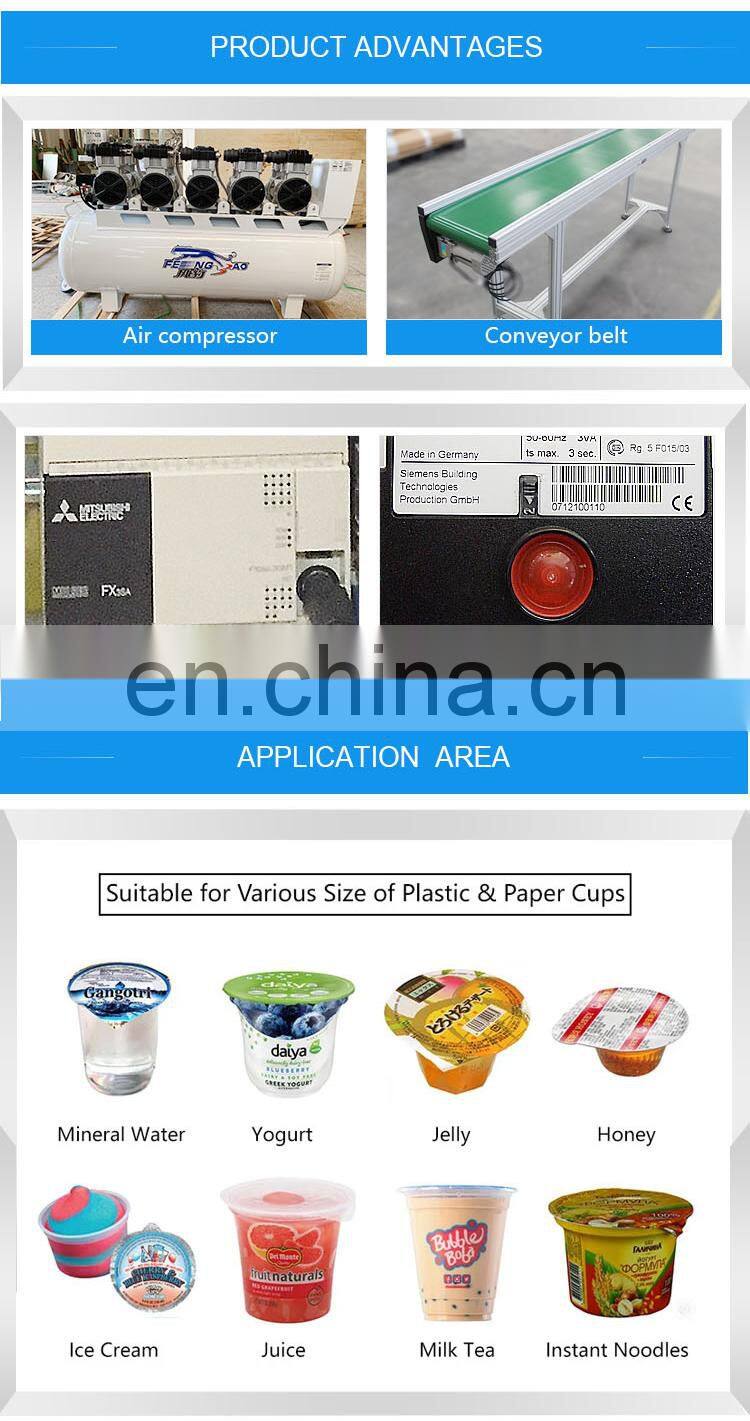 china factory price jelly yogurt ice cream cup filling and sealing machine