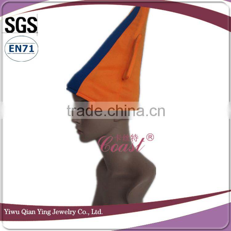 Orange party cup shape tall funny hats