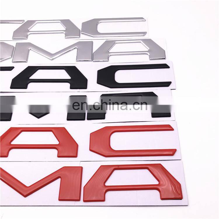 Car Tailgate Raised Letters Name Plate Inserts Custom Rear Trunk Badge Emblem Sticker Decal