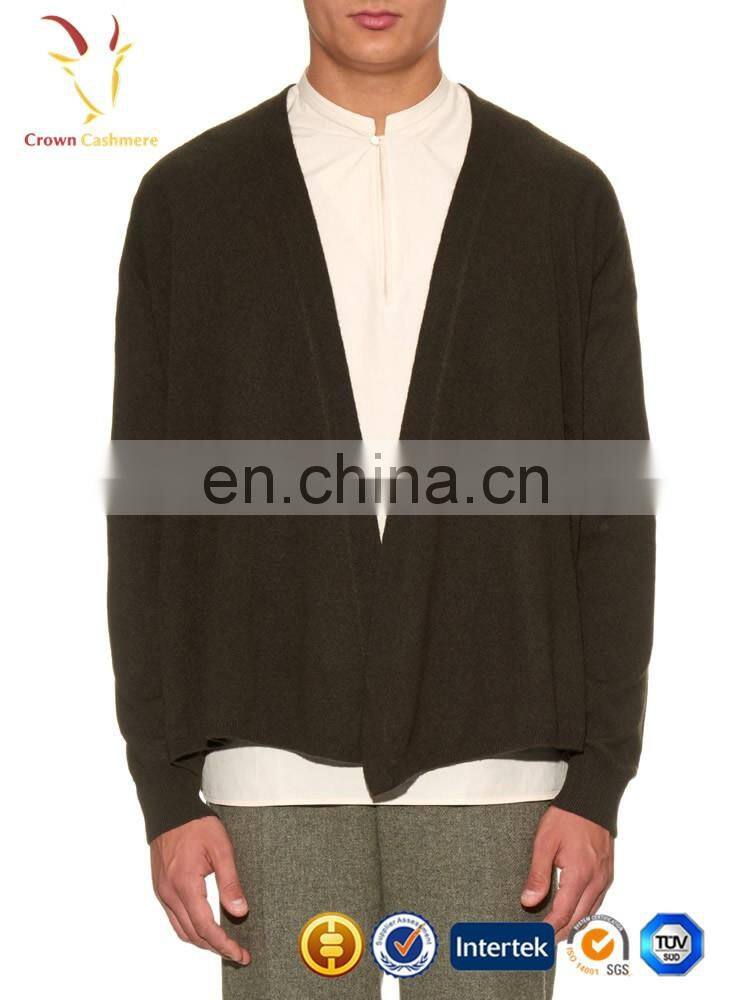 Men Cashmere Open Front Cardigan Hot Selling