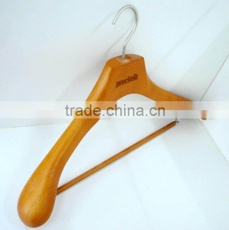deluxe wood hanger for branded men apparel /WG59
