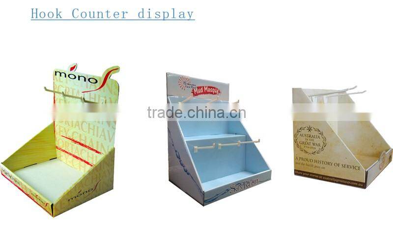 Design and Printing POS Retail Corrugated Flooring Stands for Brochure