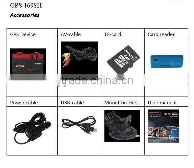 China manufacturer GPS radar detector DVR GPS-1698H From CONQUEROR