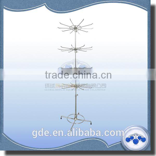 Metal chrome 4 tiers accessories display stand