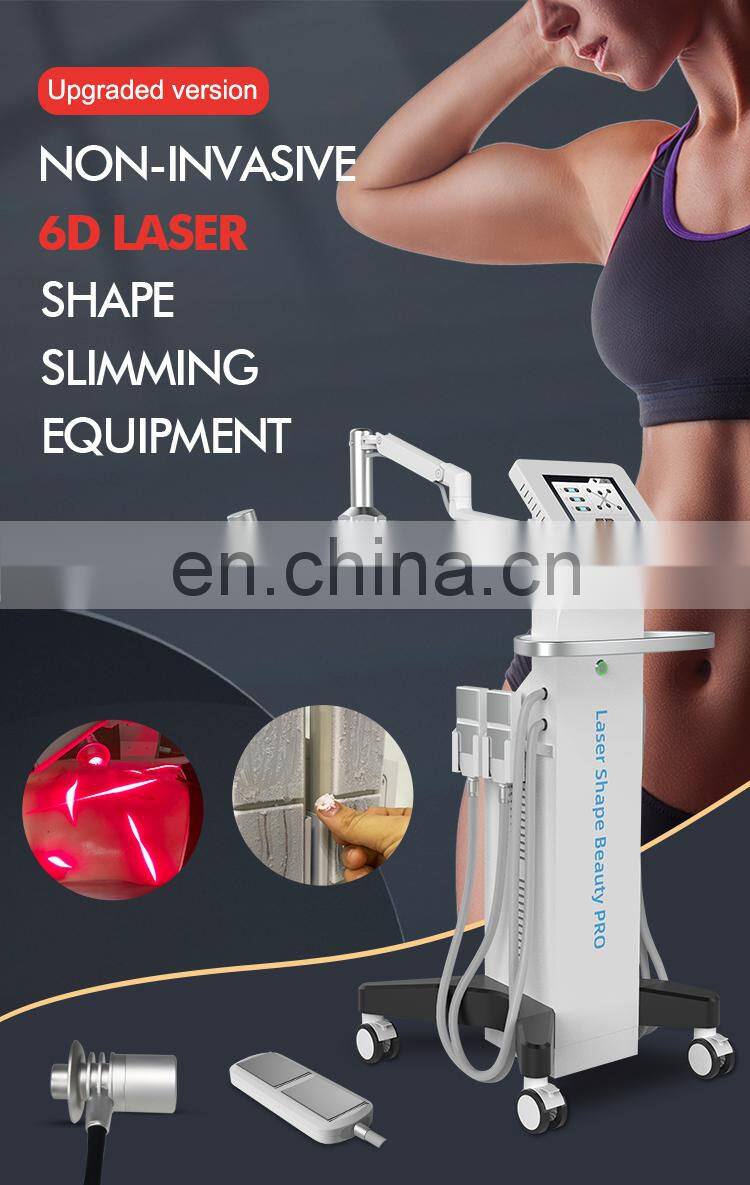 2022 6D laser slimming Weight Loss Shape body shaping red 635nm Wavelength cryo Laser EMS Therapy Fat Removal Machine with CE