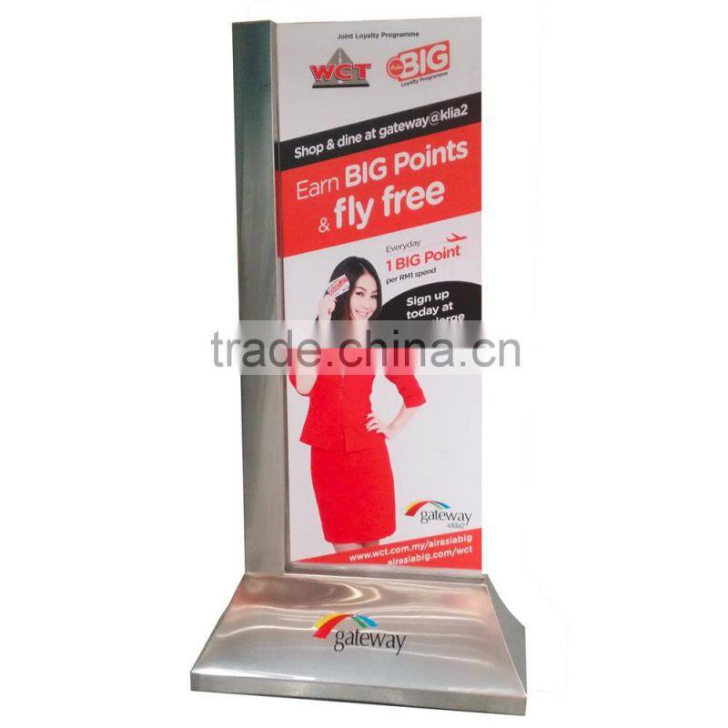 Top quality display floor stand-airport advertising display boards-Pop stand up board