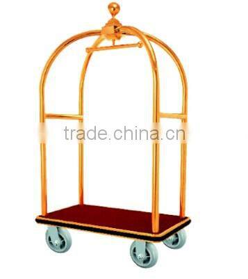 Stainless Steel Luggage Cart and Hotel Luggage Barrow
