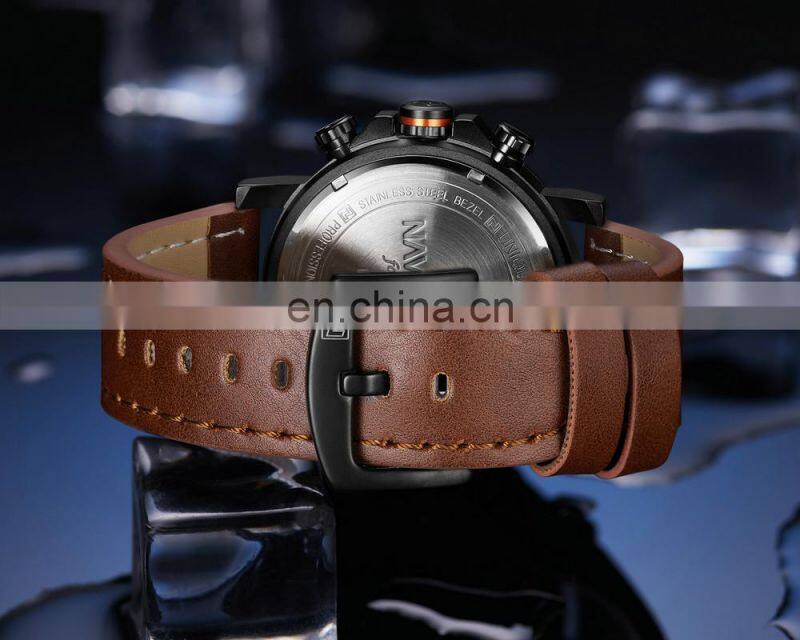 NAVIFORCE NF9135 Men Simple Style Quartz Digital Movement Watch Back Light Week Day Date Display watch