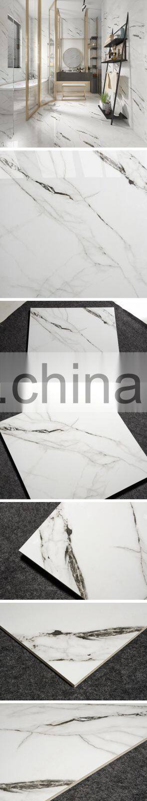 white marble look ceramic vitrifed floor tiles