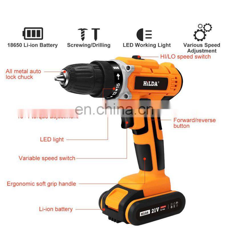 Wholesale mini power hammer drills tools 21V electric hand electric Impact Wrench drill for construction drilling machines