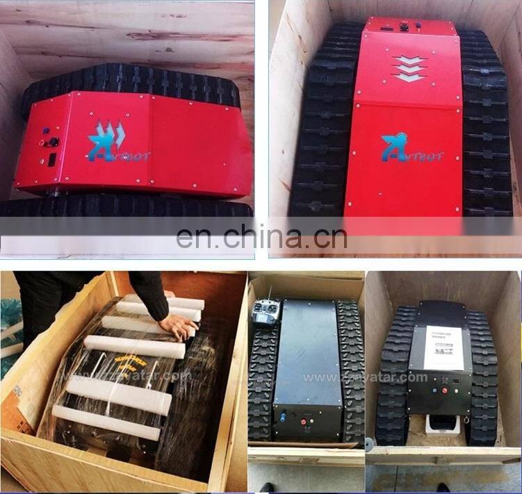 Professional manufacturer sell AVT-10T rubber crawler robot chassis commercial robot with excellent trafficability