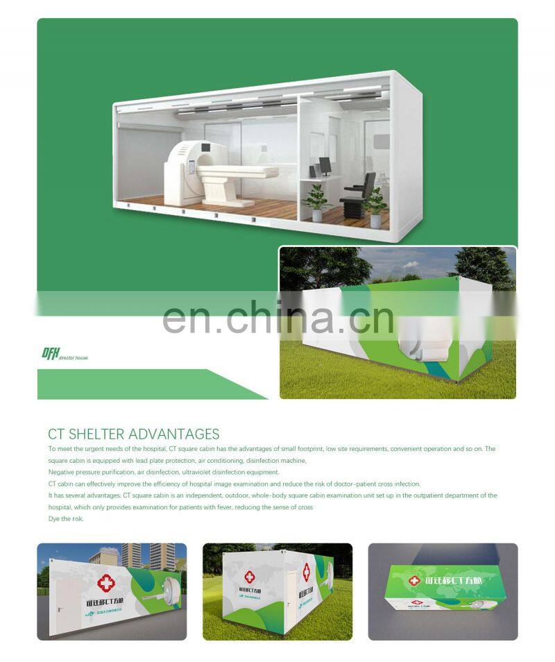Prefab CT Room Cabin Prefabricated Modular Intelligent Medical Isolation Cabin mobile house for hospital