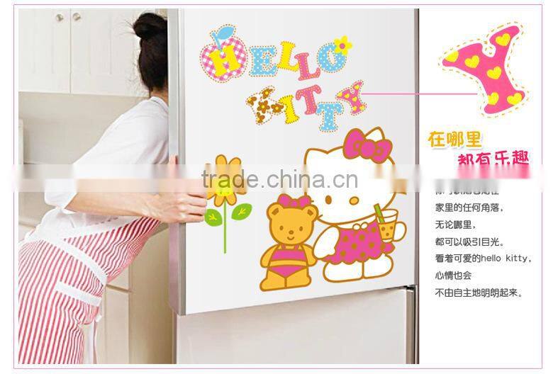 removable glitter hello kitty room decoration stickers