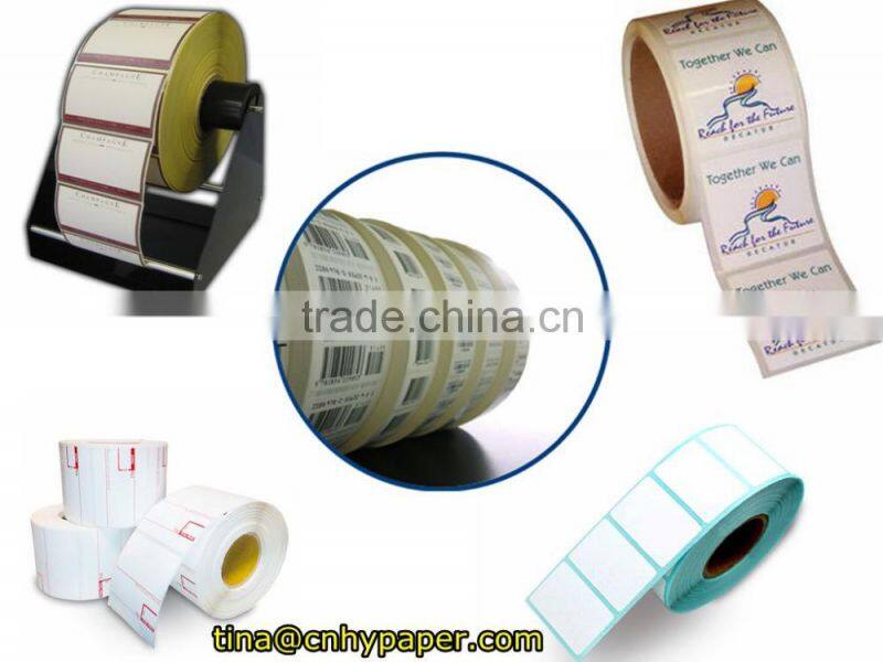 Thermal paper label on roll