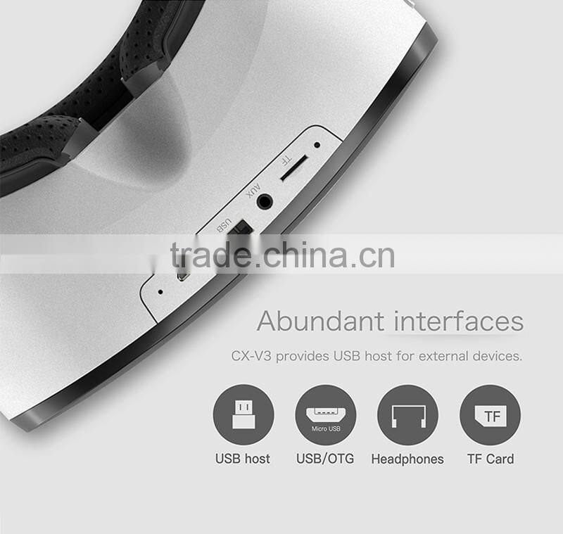 2016 latest virtual reality headset 3D VR box/ 3d video glasses player Google player CX-V3