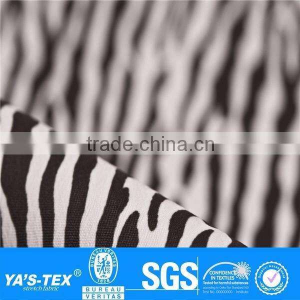 Polyester spandex cow print fabric
