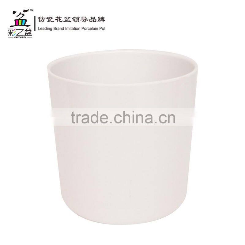 classical design plastic flower pot Straight barrel round melamine flower pot 1424
