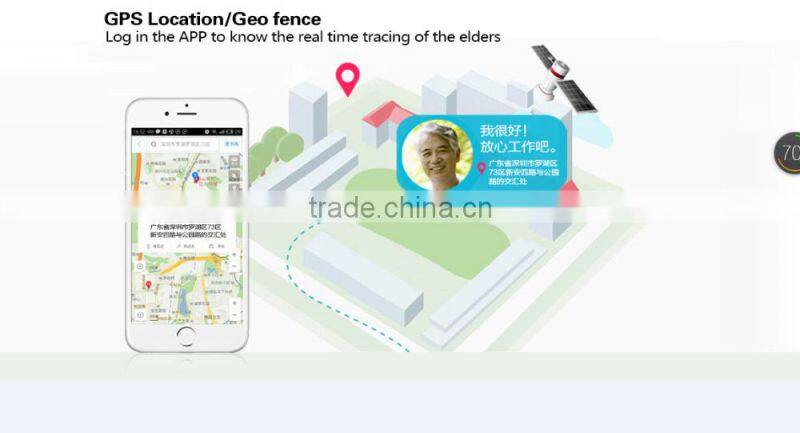 2016 pw310 elderly watch with SOS panic button watch gps tracker fall detection watch, sos panic button watch gps tracker pw310