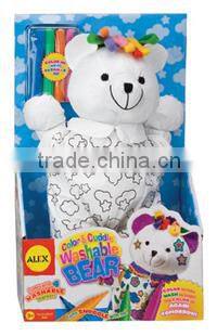 washable painting plush toy/plush painting toy/painting toy