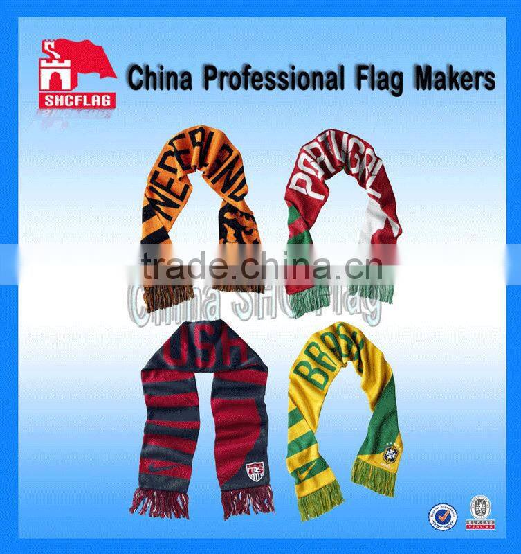 Decorative wholesale polyester custom printed football cheap scarves