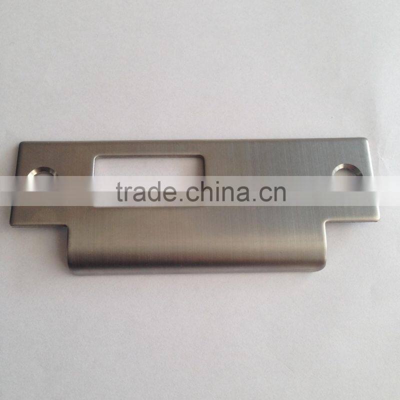 Entry door deadbolt stike plate, door lock parts