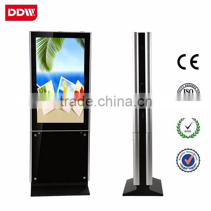 55inch pedestal dual touch screen double sided lcd digital signage display