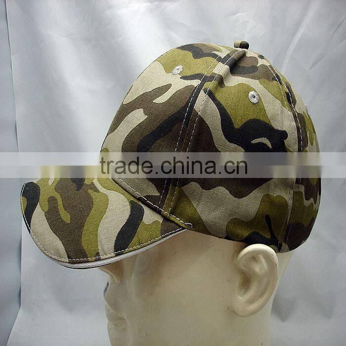 Wholesales 6 panel camouflage LED baseball caps