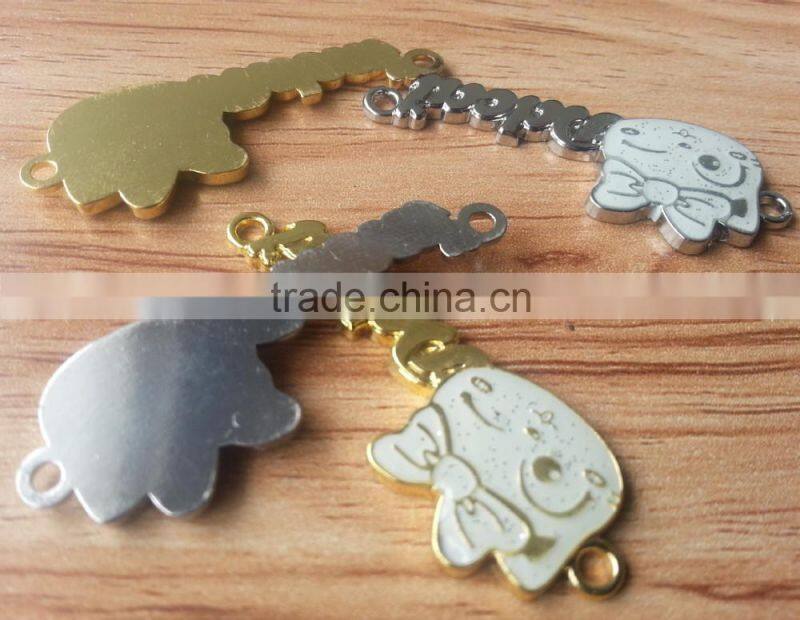 2015 New Arrive Cat head shape with Silver Glitter finishing Sew-on Badges --- BG1503