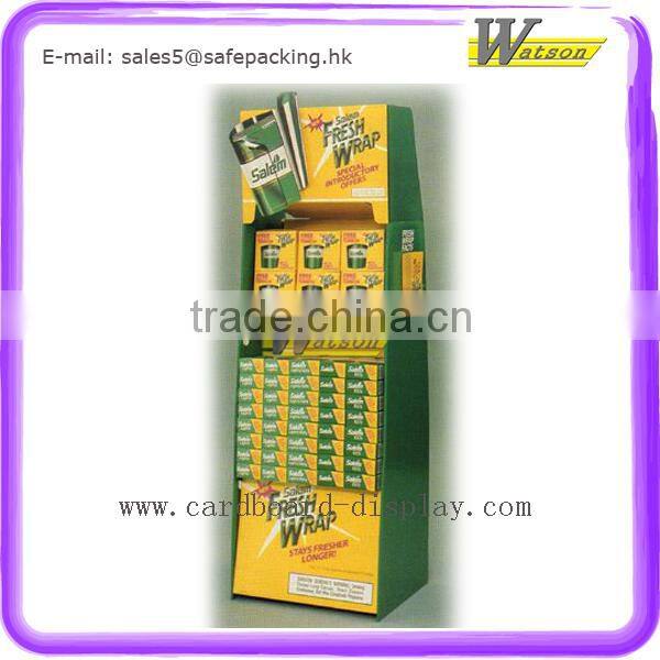 Supermarket Promotion 4 Shelves Stand Paper Floor Layer Display