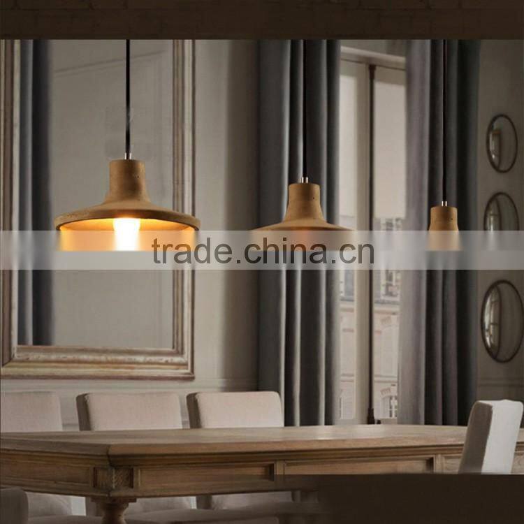 Novel trumpet shaped eco-friend cement ceiling lamp