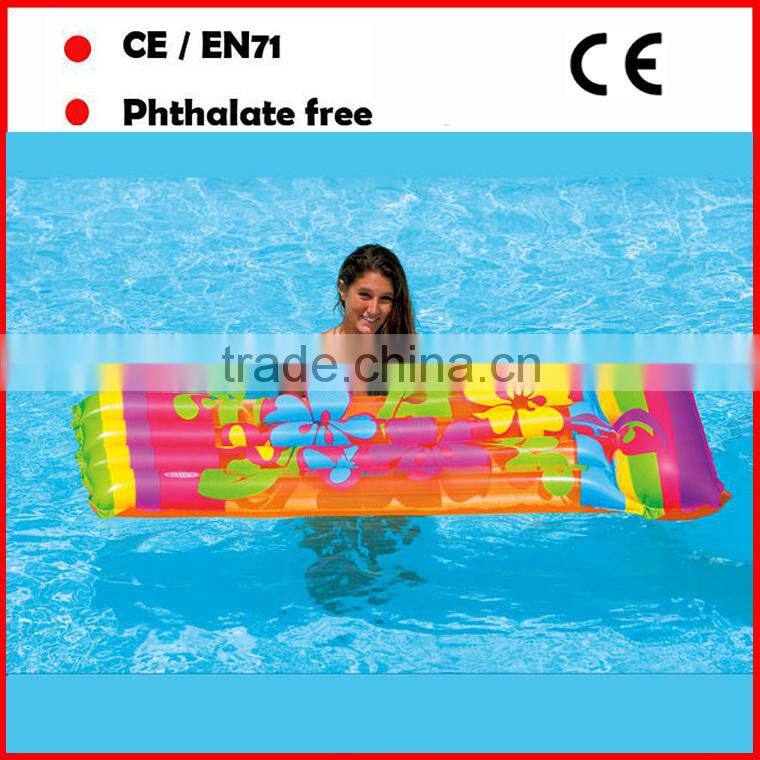 white color pvc air filled mattress/air mattress with pump/square air mattress with customized logo printing