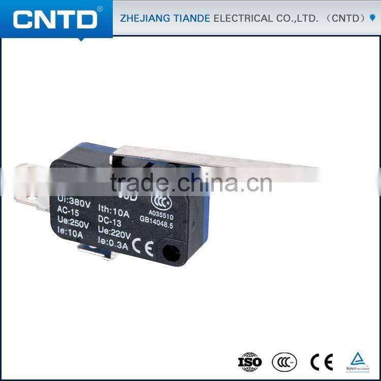 CNTD 250V AC Electronic Long Lever Micro Switch with Silver Contact Point (CMV-105D)