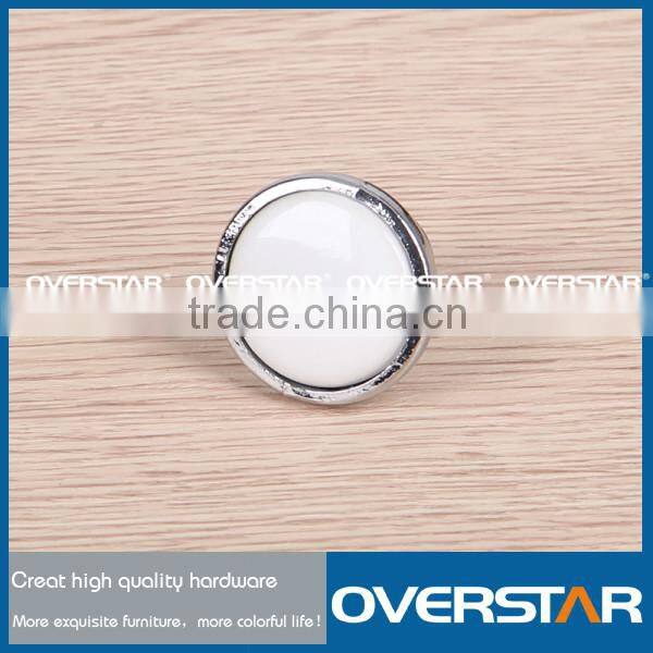 Modern Zinc Alloy&White Ceramic Cabinet Door Knobs
