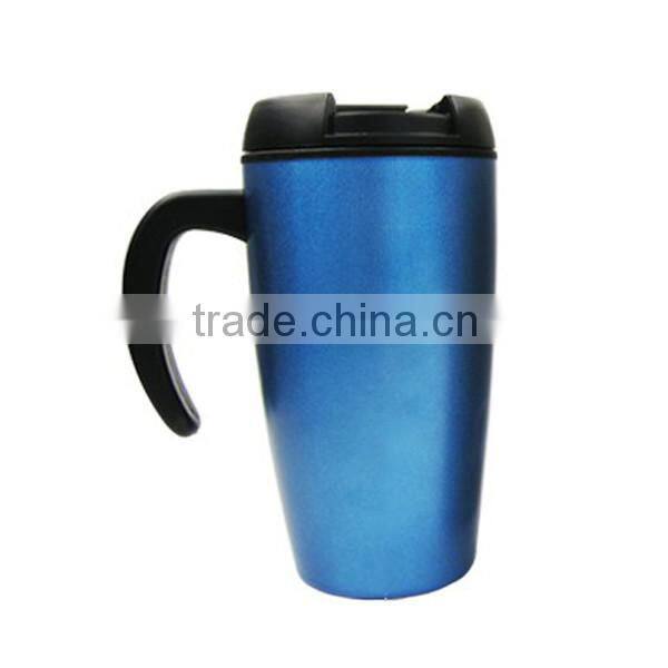 400ml portable sport travel stainless steel thermal vacuum mug with handle